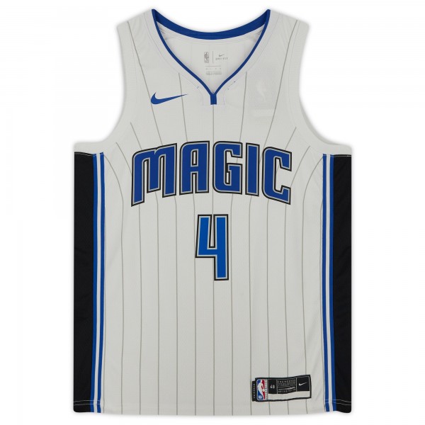 Autographed Orlando Magic Jalen Suggs Fanatics Authentic Nike White Association Swingman Jersey with 2021 #5 Draft Pick Inscription