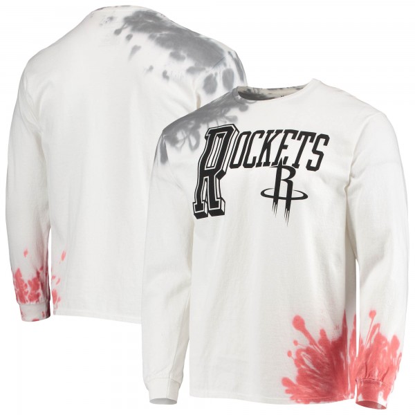 Футболка с длинным рукавом Houston Rockets Junk Food Tie-Dye - White