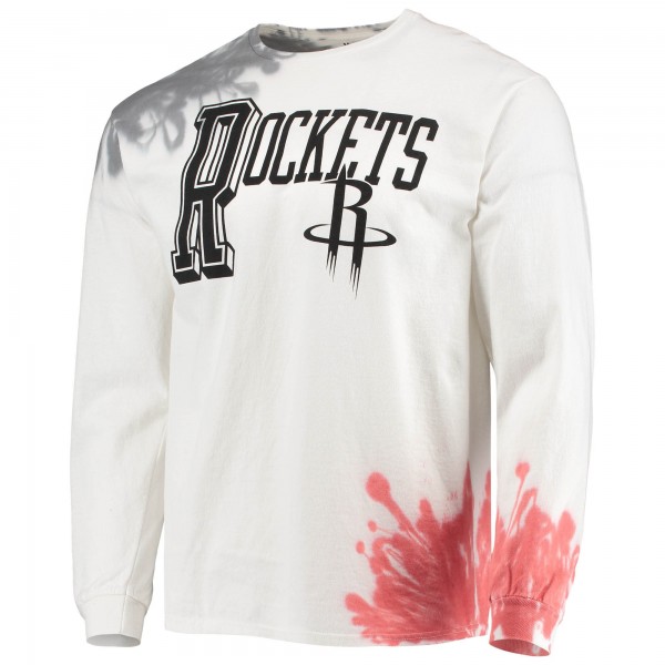 Футболка с длинным рукавом Houston Rockets Junk Food Tie-Dye - White