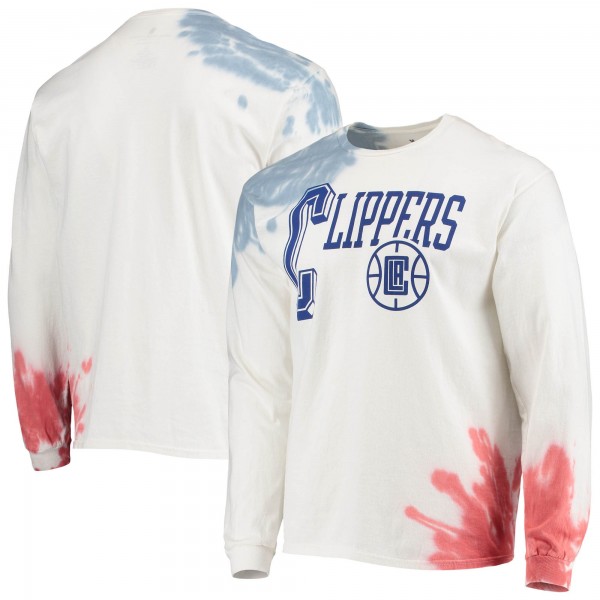 Футболка с длинным рукавом LA Clippers Junk Food Tie-Dye - White