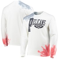 Футболка с длинным рукавом New Orleans Pelicans Junk Food Tie-Dye - White