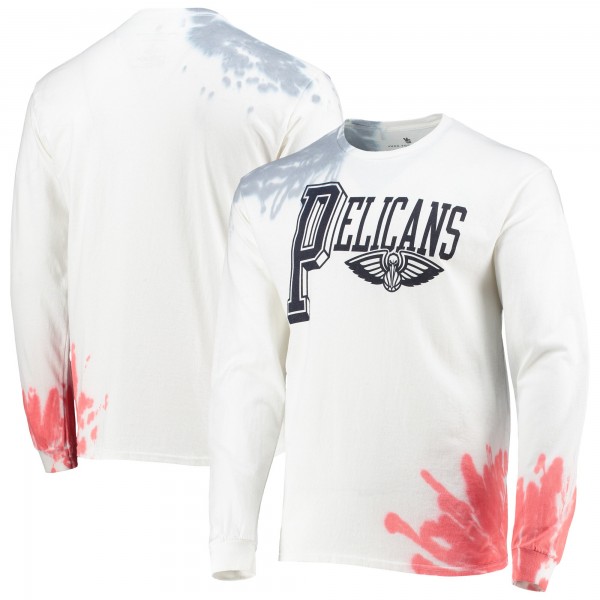 Футболка с длинным рукавом New Orleans Pelicans Junk Food Tie-Dye - White