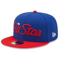 Бейсболка Philadelphia 76ers New Era 2022 NBA All-Star Game Script 9FIFTY - Royal