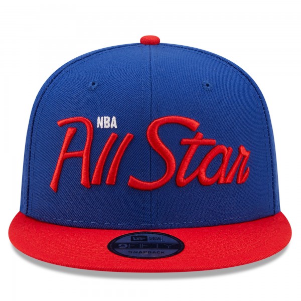 Бейсболка Philadelphia 76ers New Era 2022 NBA All-Star Game Script 9FIFTY - Royal
