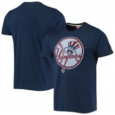 New York Yankees Homage Navy Hand-Drawn Logo Tri-Blend T-Shirt