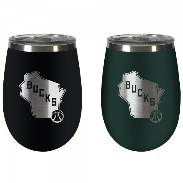 Набор винных бокалов Milwaukee Bucks Team Colors
