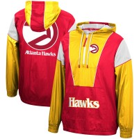 Куртка с капюшоном Atlanta Hawks Mitchell & Ness Hardwood Classics Highlight Reel Windbreaker - Red/Yellow