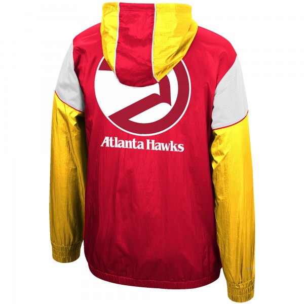 Куртка с капюшоном Atlanta Hawks Mitchell & Ness Hardwood Classics Highlight Reel Windbreaker - Red/Yellow