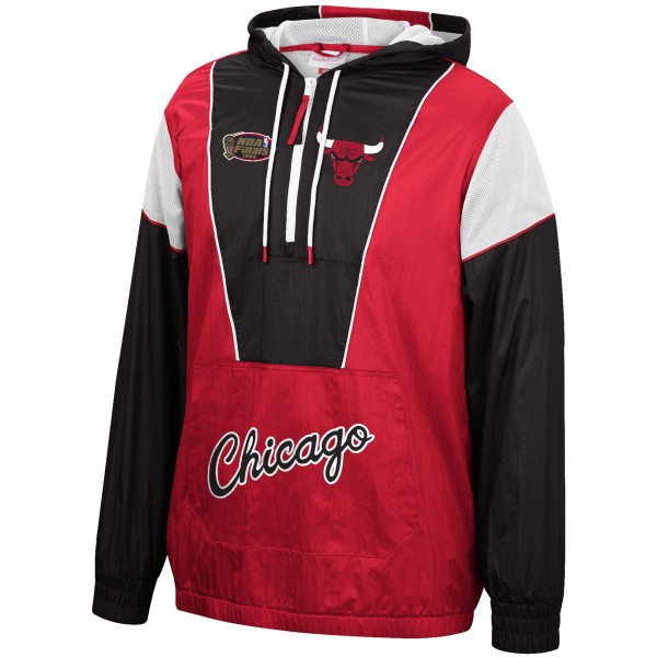 Ветровка на короткой молнии Chicago Bulls Mitchell & Ness Red/Black Hardwood Classics Highlight Reel
