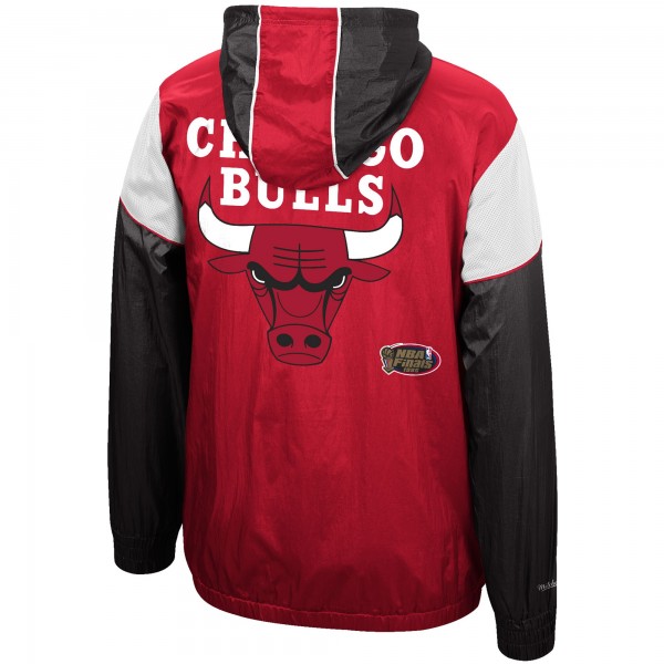 Ветровка на короткой молнии Chicago Bulls Mitchell & Ness Red/Black Hardwood Classics Highlight Reel