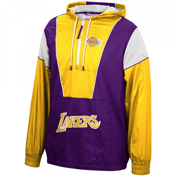 Куртка с капюшоном Los Angeles Lakers Mitchell & Ness Hardwood Classics Highlight Reel Windbreaker - Purple/Gold