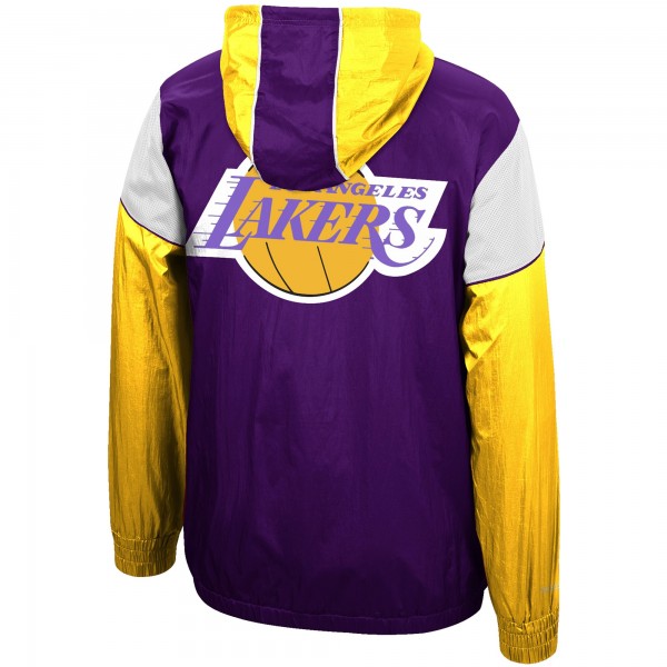 Куртка с капюшоном Los Angeles Lakers Mitchell & Ness Hardwood Classics Highlight Reel Windbreaker - Purple/Gold