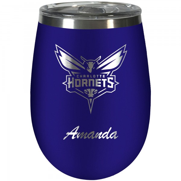 Charlotte Hornets 10oz. Personalized Team Color Wine Tumbler