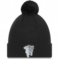 Шапка с помпоном Manchester United New Era Iridescent Cuffed Knit - Black