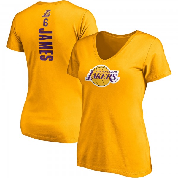 Футболка LeBron James Los Angeles Lakers Women's Logo Playmaker - Gold