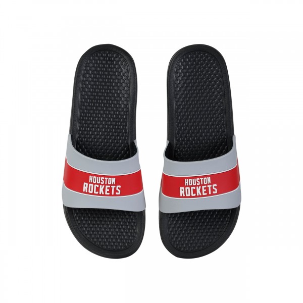 Шлепки Houston Rockets FOCO Stripe Raised