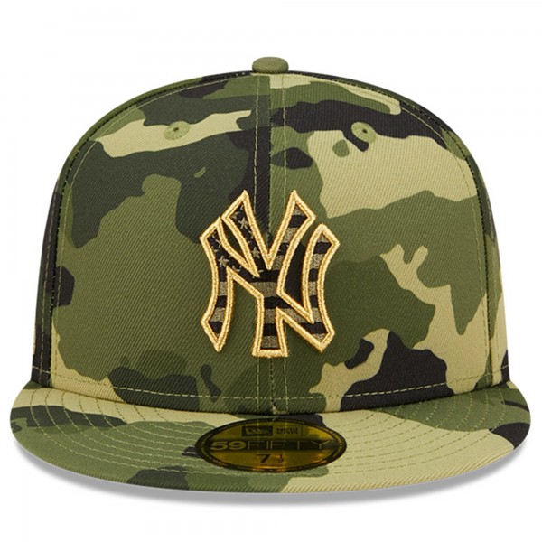 Бейсболка New York Yankees New Era 2022 Armed Forces Day On-Field 59FIFTY - Camo