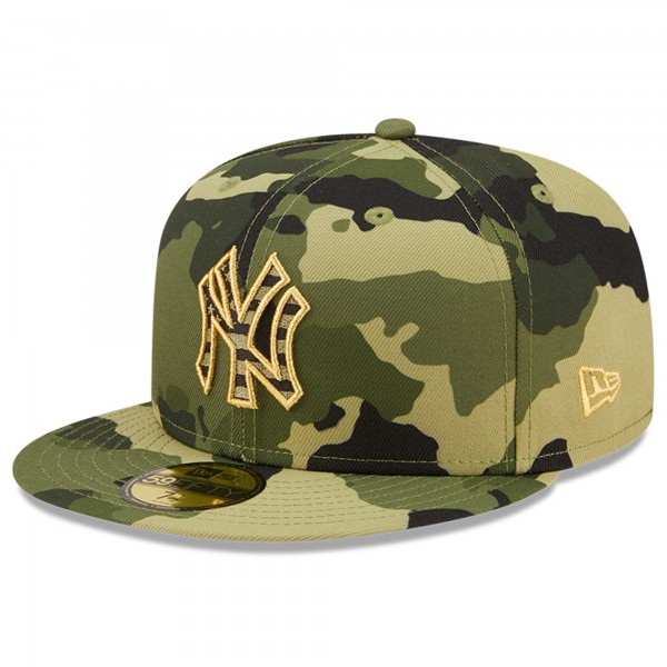 Бейсболка New York Yankees New Era 2022 Armed Forces Day On-Field 59FIFTY - Camo