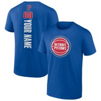 Detroit Pistons Blue Personalized Playmaker Team T-Shirt