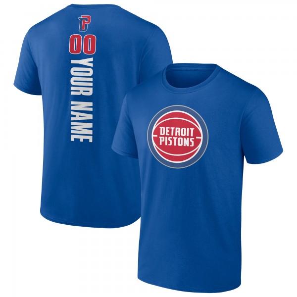 Detroit Pistons Blue Personalized Playmaker Team T-Shirt