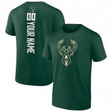 Milwaukee Bucks Hunter Green Personalized Playmaker Team T-Shirt