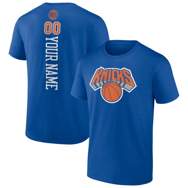 New York Knicks Blue Personalized Playmaker Team T-Shirt