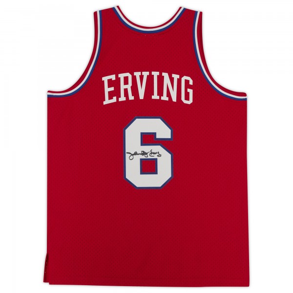 Autographed Philadelphia 76ers Julius Erving Fanatics Authentic Red 1982-83 Mitchell & Ness Replica Jersey