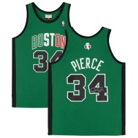 Autographed Boston Celtics Paul Pierce Fanatics Authentic Red and White Alternate Mitchell & Ness Replica Jersey