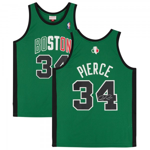 Autographed Boston Celtics Paul Pierce Fanatics Authentic Red and White Alternate Mitchell & Ness Replica Jersey