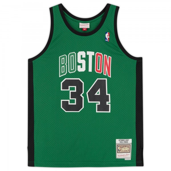Autographed Boston Celtics Paul Pierce Fanatics Authentic Red and White Alternate Mitchell & Ness Replica Jersey