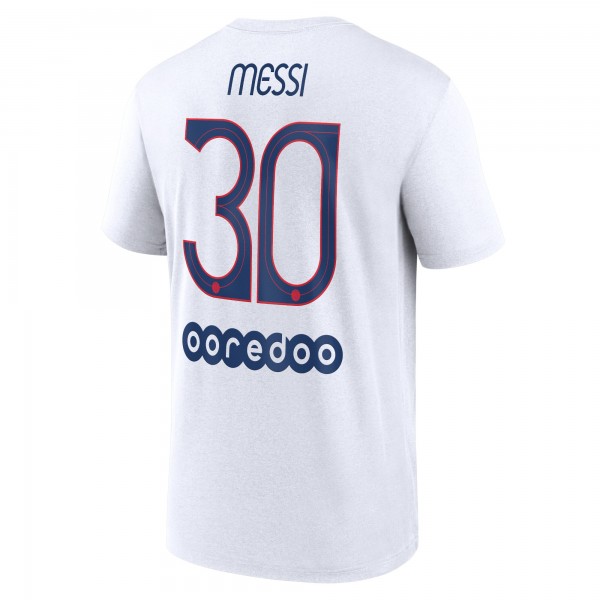 Футболка Lionel Messi Paris Saint-Germain Nike Name & Number Fan - White