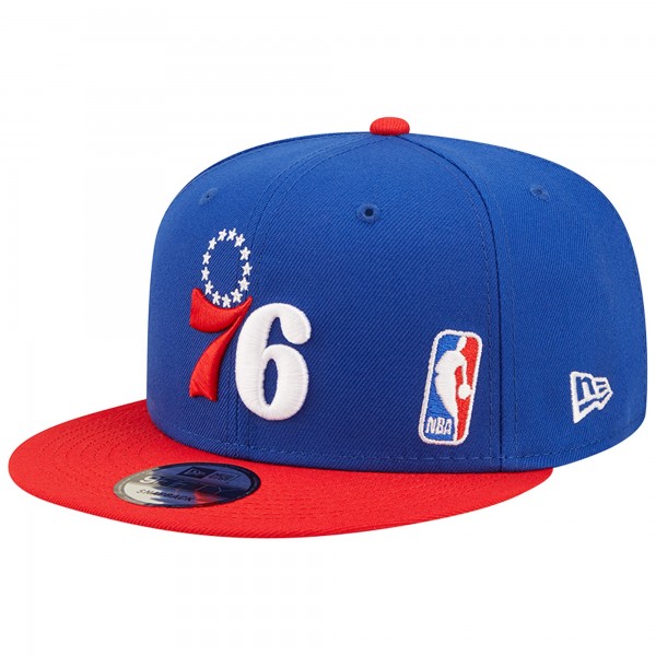 Бейсболка Philadelphia 76ers New Era Back Letter Arch 9FIFTY - Royal/Red