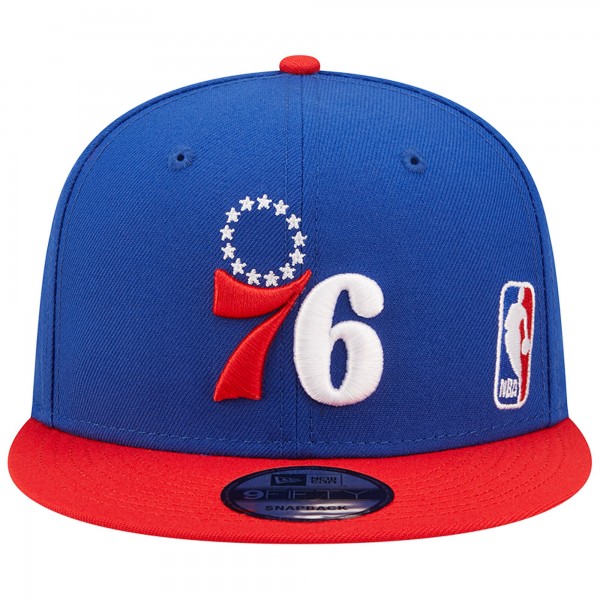Бейсболка Philadelphia 76ers New Era Back Letter Arch 9FIFTY - Royal/Red