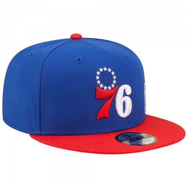 Бейсболка Philadelphia 76ers New Era Back Letter Arch 9FIFTY - Royal/Red