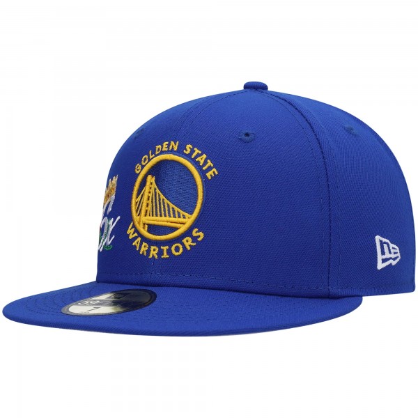 Бейсболка Golden State Warriors New Era 6x NBA Finals Champions Crown 59FIFTY - Royal