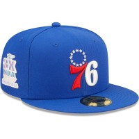 Бейсболка Philadelphia 76ers New Era 3x NBA Finals Champions Pop Sweat 59FIFTY - Royal