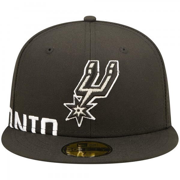 Бейсболка San Antonio Spurs New Era Side Split 59FIFTY - Black