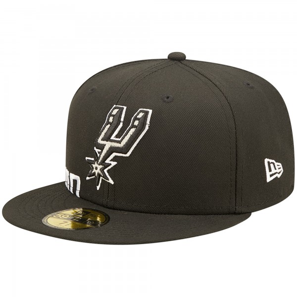 Бейсболка San Antonio Spurs New Era Side Split 59FIFTY - Black
