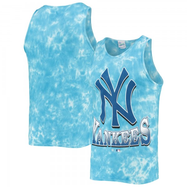 New York Yankees 47 Blue Big Leaguer Tubular Tie-Dye Tank Top