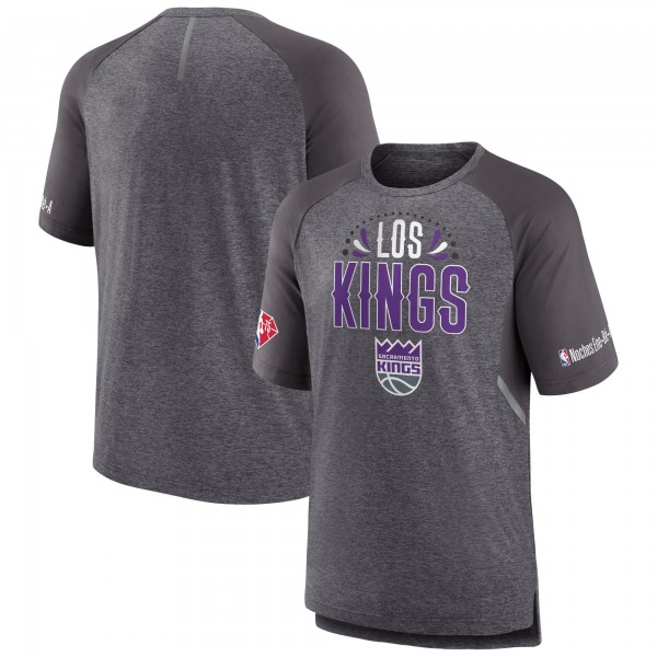 Футболка Sacramento Kings 2022 Noches Ene-Be-A Core Shooting Raglan - Heathered Gray