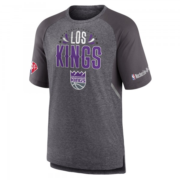 Футболка Sacramento Kings 2022 Noches Ene-Be-A Core Shooting Raglan - Heathered Gray