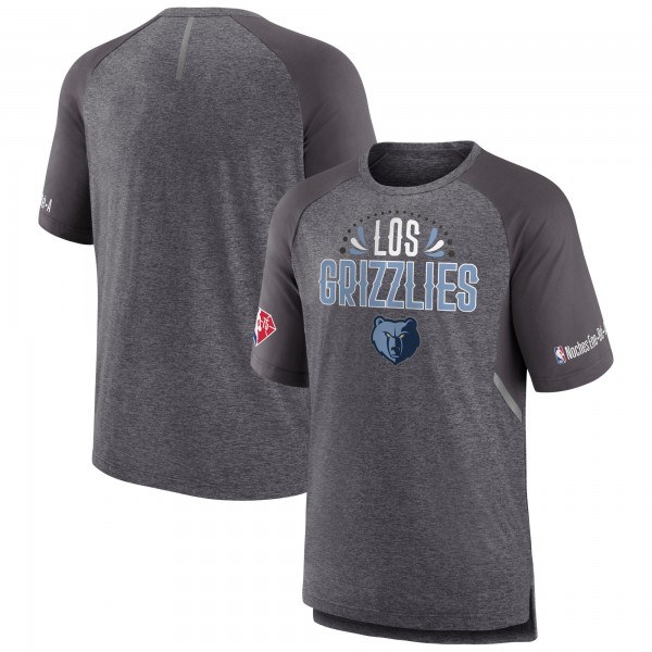Футболка Memphis Grizzlies 2022 Noches Ene-Be-A Core Shooting Raglan - Heathered Gray