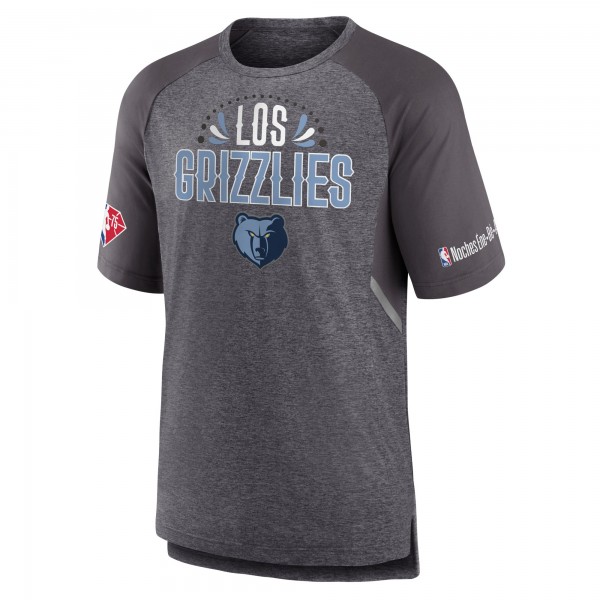 Футболка Memphis Grizzlies 2022 Noches Ene-Be-A Core Shooting Raglan - Heathered Gray