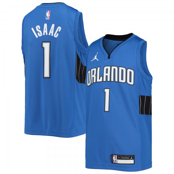 Детская игровая майка Jonathan Isaac Orlando Magic Jordan Brand 2020/21 - Statement Edition - Blue - баскетбольная джерси NBA