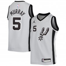 Детская игровая майка Dejounte Murray San Antonio Spurs Jordan Brand 2020/21 - Statement Edition - Gray