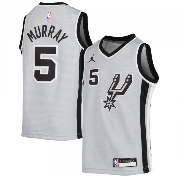 Детская игровая майка Dejounte Murray San Antonio Spurs Jordan Brand 2020/21 - Statement Edition - Gray - баскетбольная джерси NBA