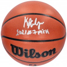 Мяч Jonathan Kuminga Golden State Warriors Authentic Autographed Wilson Indoor/Outdoor with 2021 #7. Pick Inscription