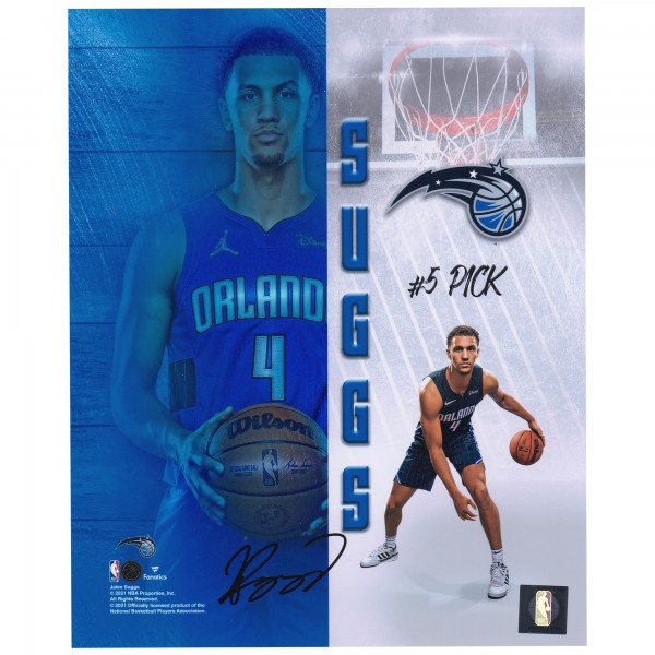 Autographed Orlando Magic Jalen Suggs Fanatics Authentic 8 x 10 Rookie Photoshoot Photograph
