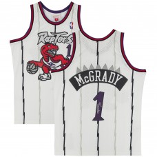 Autographed Toronto Raptors Tracy McGrady Fanatics Authentic White 1998 Mitchell & Ness Swingman Jersey