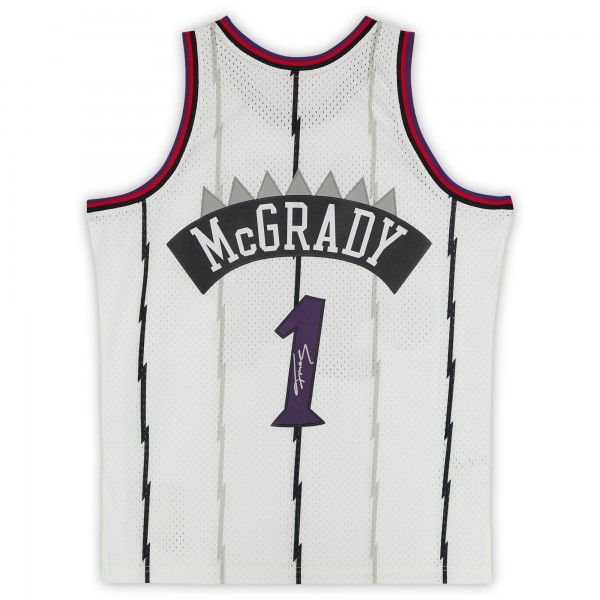 Autographed Toronto Raptors Tracy McGrady Fanatics Authentic White 1998 Mitchell & Ness Swingman Jersey